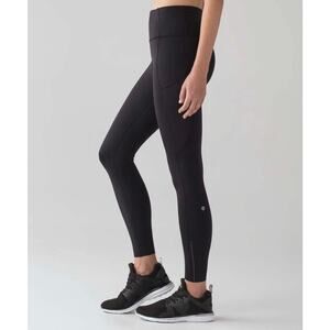 Lululemon Fast & Free Women's Leggings Running Tights Black Reflective 25" 6